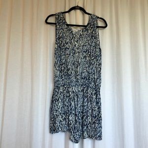 button up patterned ROMPER